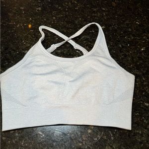 Abyl High neck sports bra (S) light blue